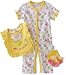 Vitamins Baby Baby-Girls Sweet As Can Bee 3-Piece Coverall Set, White, 9 Months
