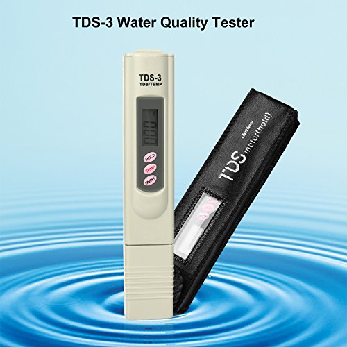 Jellas 2-in-1 Handheld TDS Meter Water Quality Tester for Household Drinking Water, Aquarium Pool, Swimming Pools, 0-9990 ppm, 1 ppm Resolution, +/- 2% High Accuracy.