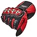 ILM Alloy Steel Motorcycle Riding Gloves Warm Waterproof Windproof for Winter Use (XXL, RED(WINTER))