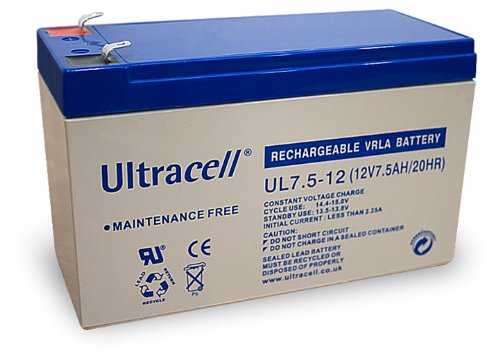 Wentronic Blei-Akku (Ultracell) 12 V, 7,5 Ah (Faston 187-4,8mm ) Preisvergleich