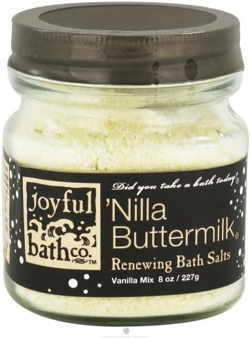 Joyful Bath Nilla Buttermilk Renewing Bath Salts, Vanilla, 8 Ounce