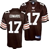 Braylon Edwards Cleveland Browns YOUTH NFL Equipment Replica Football Jersey by Reebok (Brown-White)(Size=LARGE)
