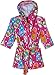 Splish Splash & Me Girls Beach Bath Flip Flop Sandals Hooded Robe Cover Up, Size 5/6