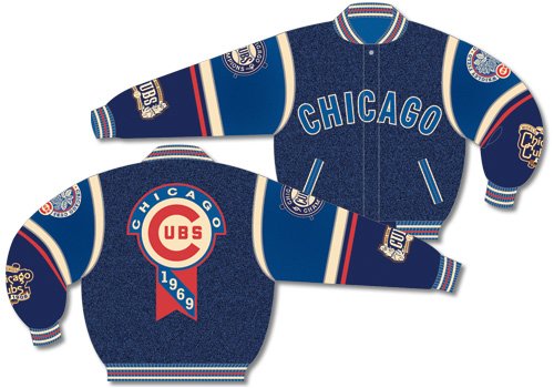 Chicago Cubs 1969 Wool / Leather Reversible Cooperstown Jacket