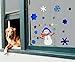 Christmas Window Clings Let It Snow with Snowman and Snowflakes Holiday Gel Charms Stickers Decorations