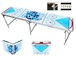 Hockey Beer Pong Table 8ft - Premium HD Design - Bottle Opener, Ball Rack, & 6 Pong Balls!