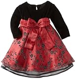 Blueberi Boulevard Baby Girls Infant Flock Velvet Dress