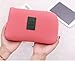 UQueen Fashion Creative Business Travel Multifunctional Shockproof Digital Storage Bag Charger Headset Data Cable Makeup Mobile-phone Case (Red)