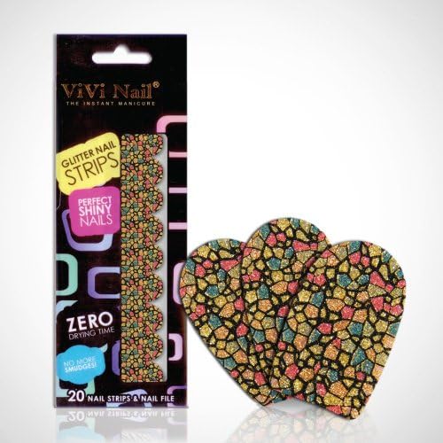 Vivi Nails Solid Color Nail Polish Strip-Tiffany Multicolor