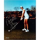 Natalie Gulbis Autographed In Silver Golf Pose 8x10 Photograph