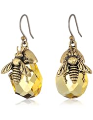 Lucky Brand "Mar14 Buzz Worthy Ears Rings" Bee Stone Drop Earrings