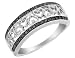 Black Diamond Heart Ring 1/4 Carat (ctw) in Sterling Silver