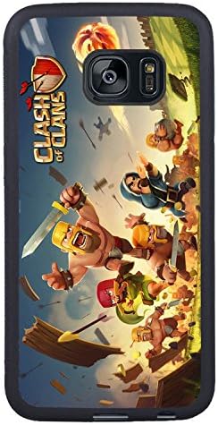 Samsung Galaxy S7 Edge Clash Of Clans Black Shell Cover Case,Newest Case