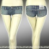 デニムショートパンツ Mサイズ【ローライズ・ダメージ加工】ショーパン ホットパンツ 短パン ジーンズ ジーパン★イベント ダンス衣装にも◎★超セクシー!!