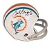Bob Griese Autographed/Hand Signed Miami Dolphins 2 Bar Throwback Mini Helmet with 17-0 Inscription
