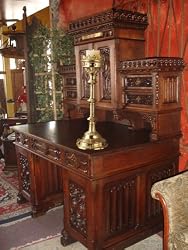 medieval lagre candlestick gothic cathedral style brass new