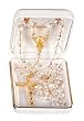 Baptismal Rosary - 5mm Clear Crystal Beads - 18" Chain - Gold Plated - MADE IN ITALY - Gift Box Included