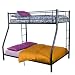 Walker Edison Twin-Over-Full Bunk Bed, Black