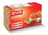 Ryvita Whole Grain Rye Crispbread, Dark Rye, 8.8-Ounce Boxes (Pack of 10)