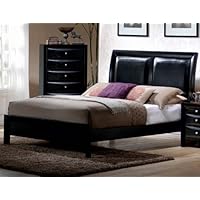 King Size Bed in Glossy Black Finish