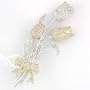 14K White Gold Diamond Flower Pin