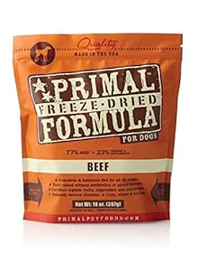Primal Pet Foods Freeze-Dried Canine Beef Formula 2 pack (With Free Treat)