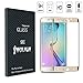 iwolkon 0.2mm Tempered Glass Screen Protector Film for Samsung Galaxy S6 Edge - Gold