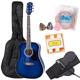 Kalos DGP-41BB Full Size Classic Dreadnought Blue Guitar Pack