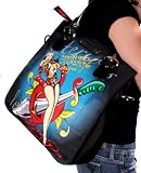 Ed Hardy - ED HARDY Kelly Purse Handbag Bag Pin Up Girl Graphic Tattoo Black