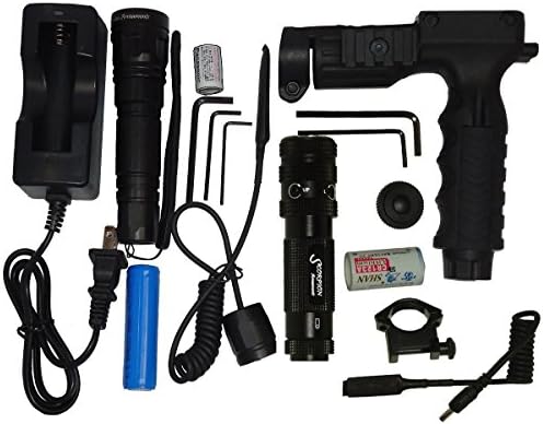 Picatinney Grip Package - Includes the Light Grip, FL035 500 Lumens Cree R5 LED Flashlight, RL37 Small Footprint Red Laser