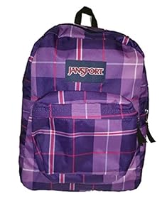 JanSport Classic SuperBreak Backpack (Electric Purple Silk Royal Plaid)