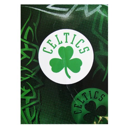 NBA Basketball Boston Celtics Twin Blanket 60" X 80" Raschel Plush Throw