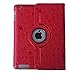HDE iPad 2 iPad 3 iPad 4 Rotating Case 360 Degree Magnetic Cover Stand for 2nd 3rd 4th Generation iPad (Red Cartoon)
