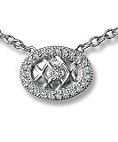 Jewelry : Quilted Oval Pendant