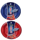 Solo  7" Sologrips Plates (Red & Blue), 24-Count Packages (Pack of 12)
