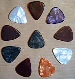 Set Of 10 Plectrums For Guitar/Banjo/Mandolin etc - 1.5mm Thick, Medium/Heavy - In Assorted Colours - Great Stocking Fillers For Musicians!! (Guitar Accessories)