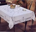 Vinyl Lace Betenburg Design Tablecloth White 60" X 104"