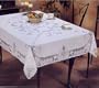 Vinyl Lace Betenburg Design Tablecloth White 60" X 90"