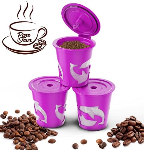 PureJava 2.0 - 3 Refillable/Reusable K Cups for Keurig 2.0 - K200, K300, K400, K500 Series and all 1.0 Brewers. Our Bonus Coffee Recipe eBook Included!!