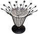 Flower Vase With Crackle Glass & Black Powder Coated Stand 9