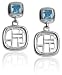 Jewelry : Sterling Silver Windows Collection Earrings w/ Blue Topaz by Zina