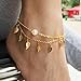 OVERMAL Women Leaf Tassel Anklets Barefoot Sandal Beach Foot Jewelry