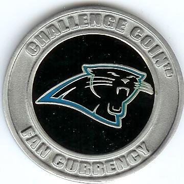 NFL Carolina Panthers Poker Guard with black velvet pouch