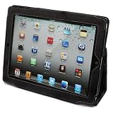 【アメリカでベストセラー！】米国スナッグ社製 Apple iPad 2 レザーケースカバー、フリップスタンド（ブラック）