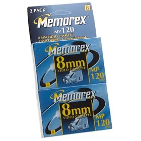 Memorex 120-Minute 8mm Video Tape (2-Pack)