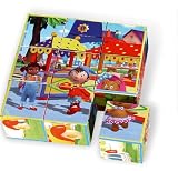 Vilac - Jouets en bois - Coffret 9 cubes Oui Oui