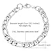 U7 Men Silver Wrist Link Stainless Steel 9MM Chunky Hip Hop Jewelry Figaro Chain Bracelet 8.3