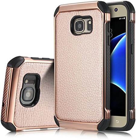 Galaxy S7 Edge Case, Samsung Galaxy S7 Edge Case,Jnli Leather Flip Protective Premium PU Leather Cover for Galaxy S7 Edge Case (dan fen)