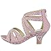 Generation Y Girls Dress Sandals Rhinestone Glitter Cutout Pageant High Heels