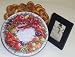 Scott's Cakes 1 lb. Cinnamon Apple Butter Cookies in a Classic Wreath Tin with Hand Painted Theorem